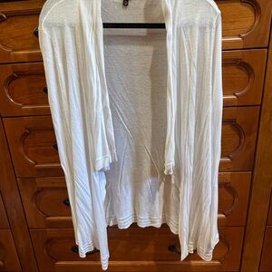 Talbots Off-White Open Front Cardigan Women’s Petite Size 2X